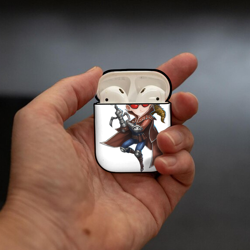 リーグ・オブ・レジェンド League of Legends LOL AirPods 第2世代保護ケース ハードシェル ブラック 耐衝撃・防指紋・カラビナ付き