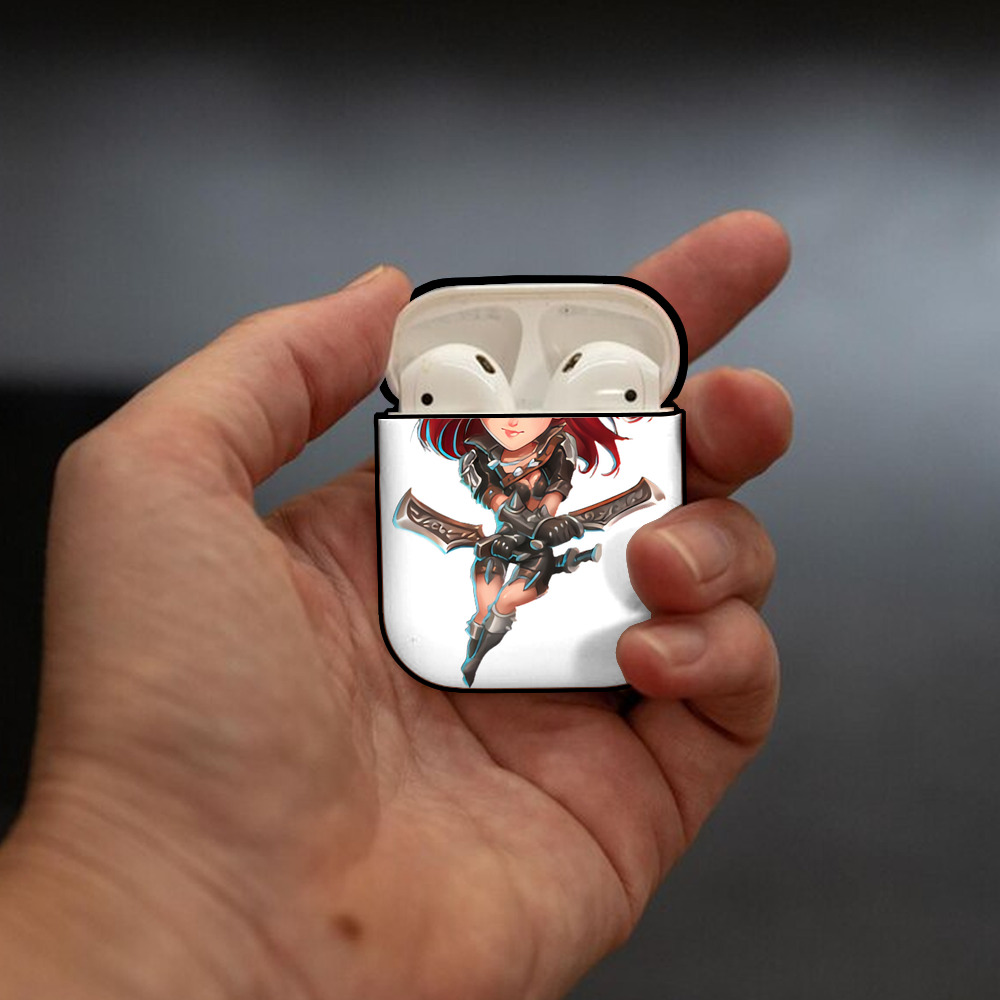 リーグ・オブ・レジェンド League of Legends LOL AirPods 第2世代保護ケース ハードシェル ブラック 耐衝撃・防指紋・カラビナ付き