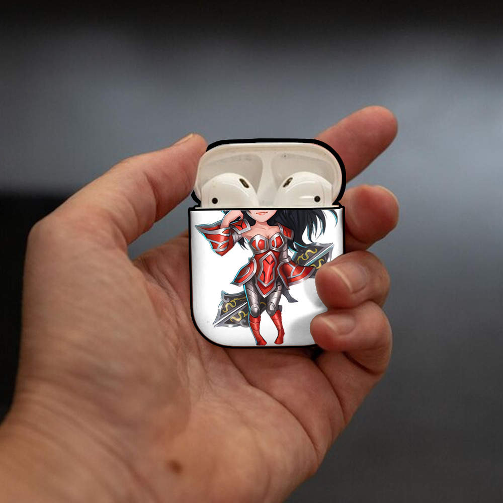 リーグ・オブ・レジェンド League of Legends LOL AirPods 第2世代保護ケース ハードシェル ブラック 耐衝撃・防指紋・カラビナ付き