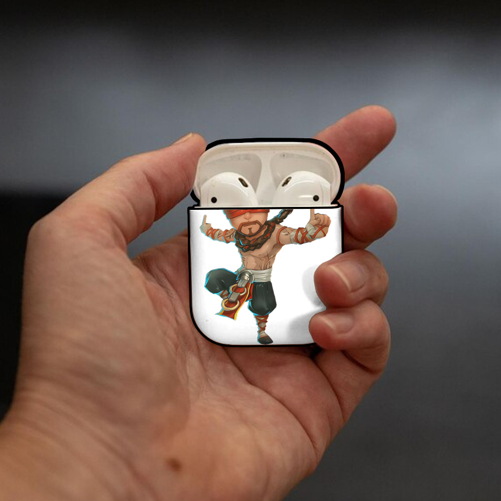 リーグ・オブ・レジェンド League of Legends LOL AirPods 第2世代保護ケース ハードシェル ブラック 耐衝撃・防指紋・カラビナ付き