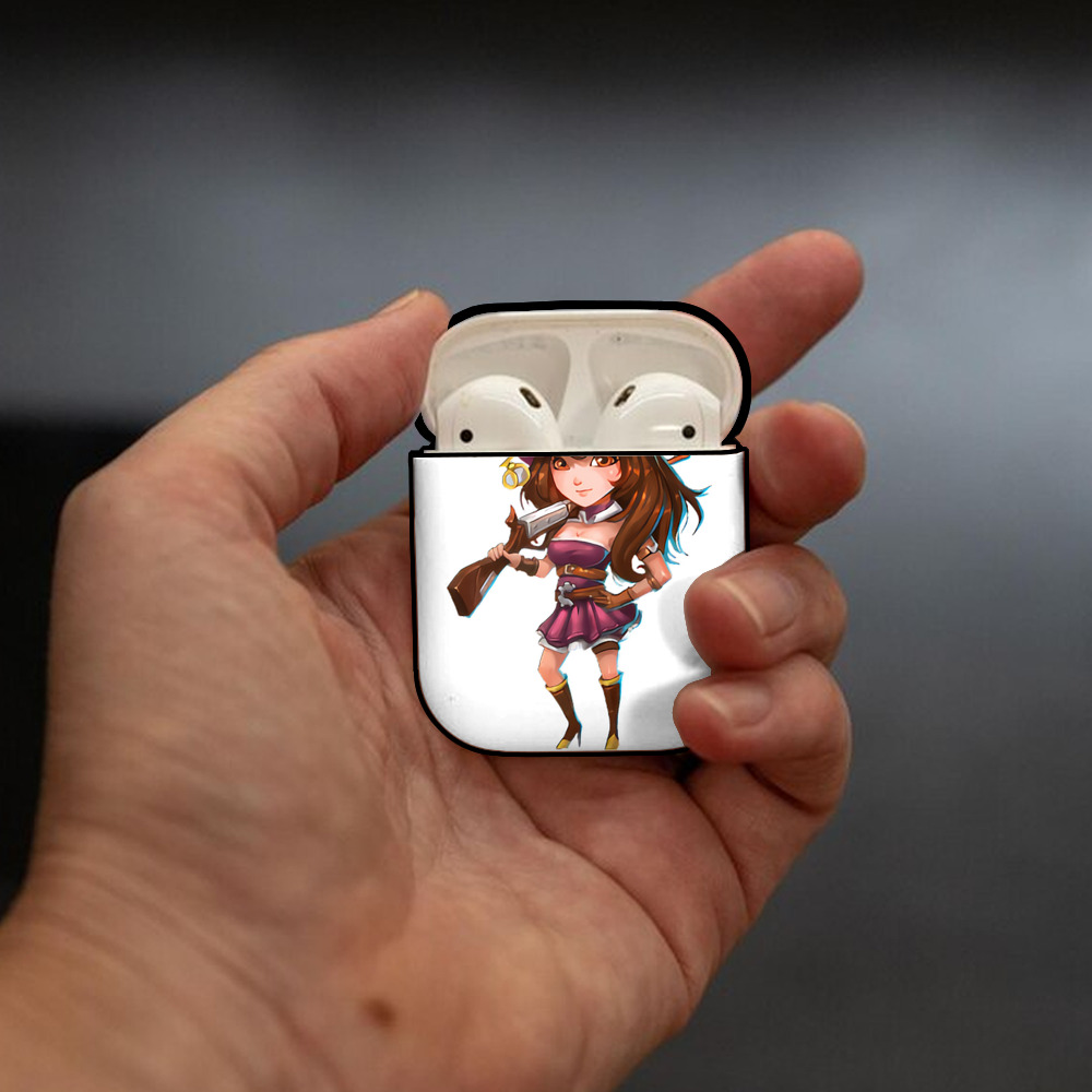 リーグ・オブ・レジェンド League of Legends LOL AirPods 第2世代保護ケース ハードシェル ブラック 耐衝撃・防指紋・カラビナ付き