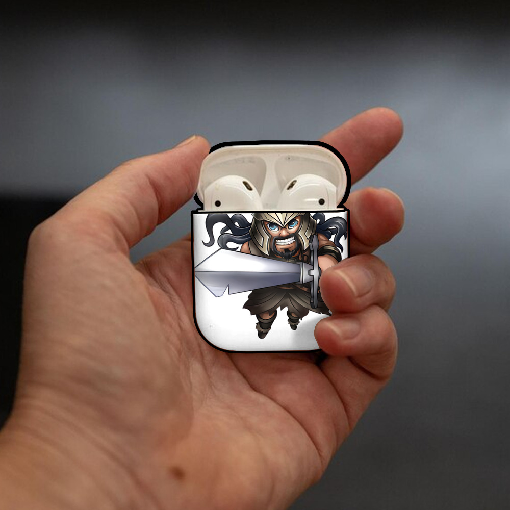 リーグ・オブ・レジェンド League of Legends LOL AirPods 第2世代保護ケース ハードシェル ブラック 耐衝撃・防指紋・カラビナ付き
