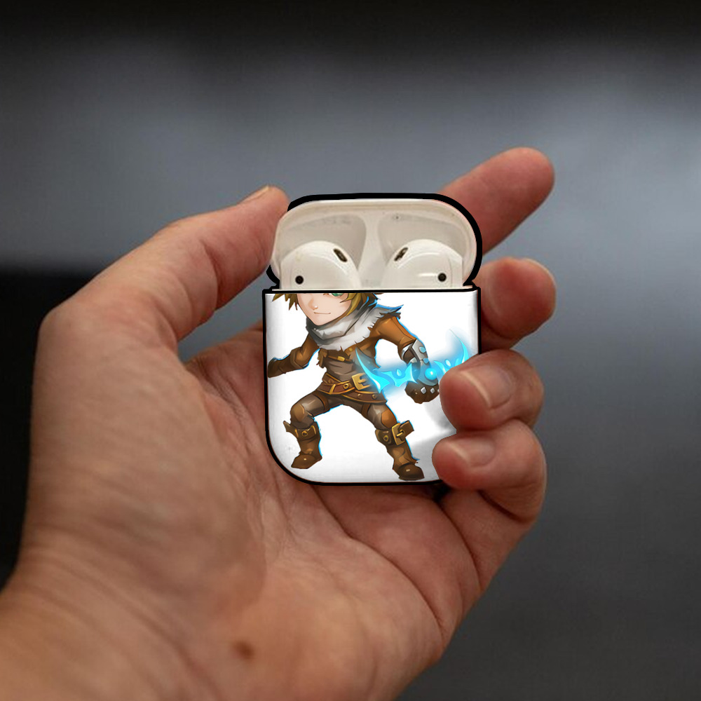 リーグ・オブ・レジェンド League of Legends LOL AirPods 第2世代保護ケース ハードシェル ブラック 耐衝撃・防指紋・カラビナ付き