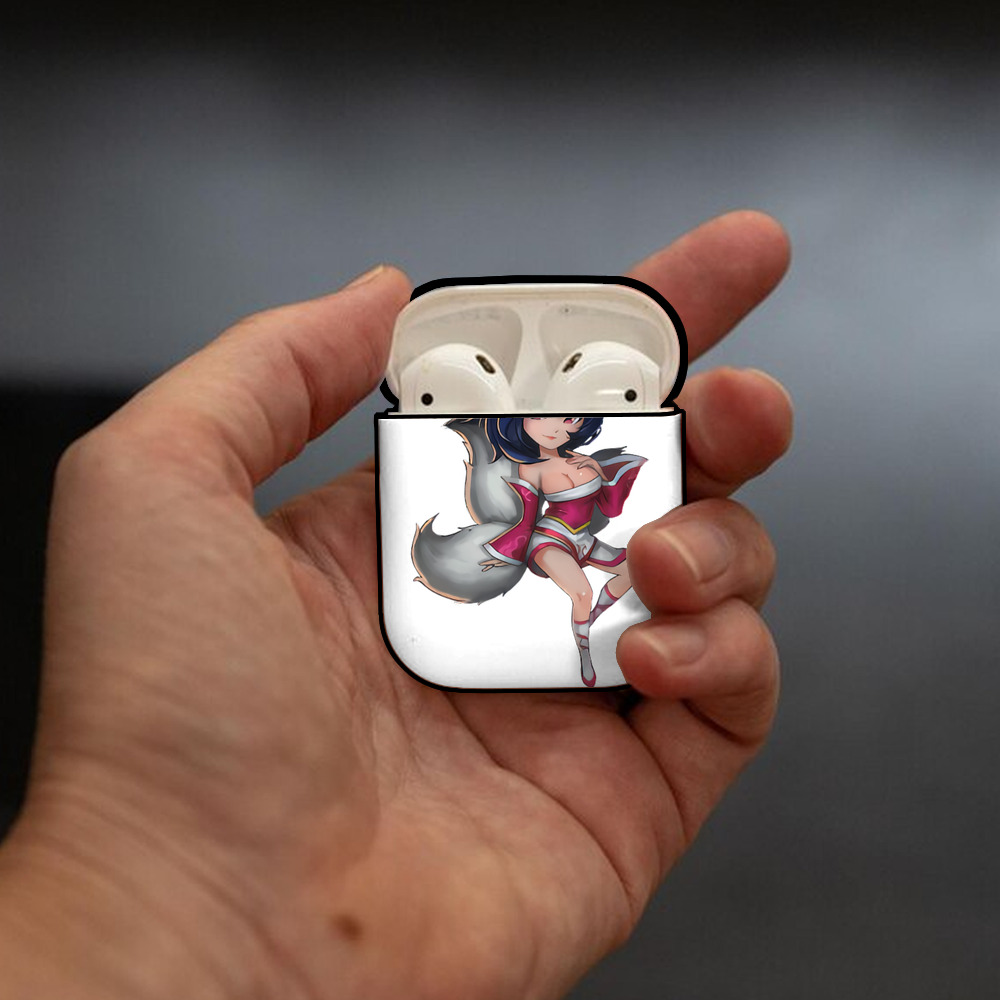 リーグ・オブ・レジェンド League of Legends LOL AirPods 第2世代保護ケース ハードシェル ブラック 耐衝撃・防指紋・カラビナ付き