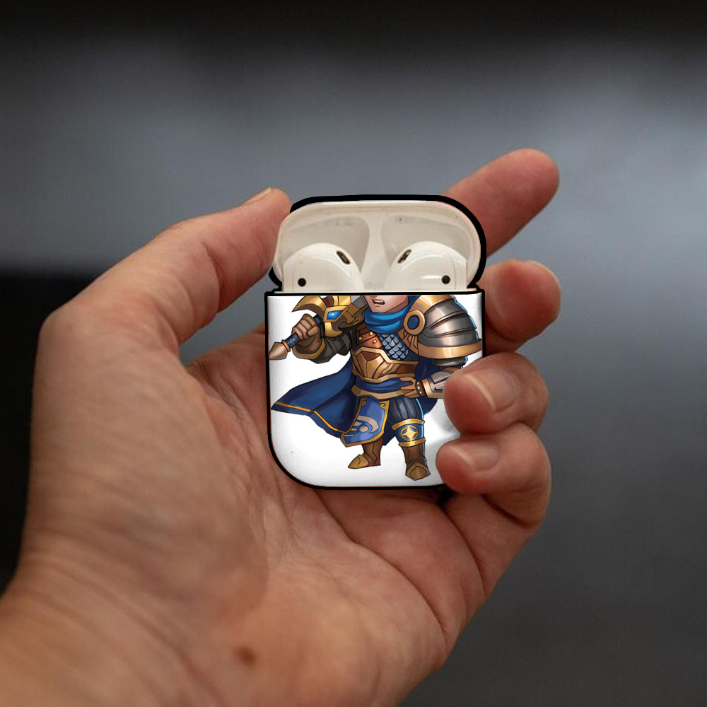 リーグ・オブ・レジェンド League of Legends LOL AirPods 第2世代保護ケース ハードシェル ブラック 耐衝撃・防指紋・カラビナ付き