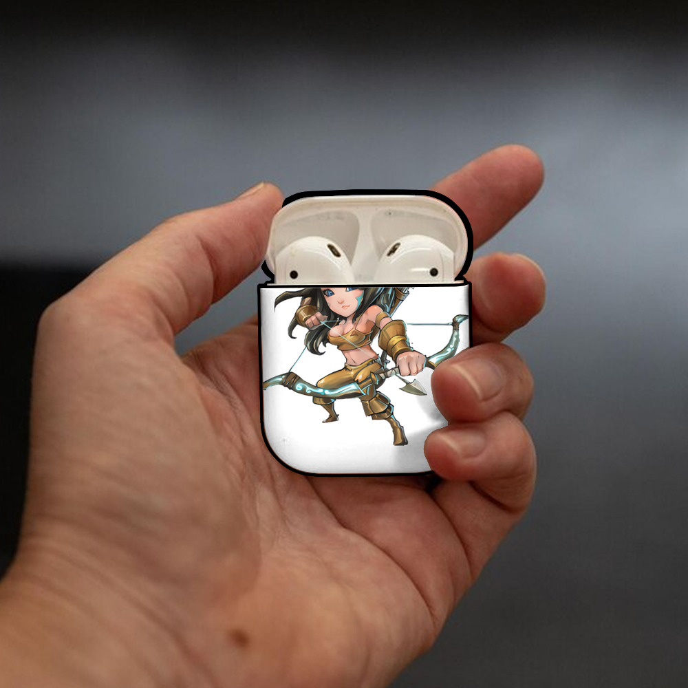 リーグ・オブ・レジェンド League of Legends LOL AirPods 第2世代保護ケース ハードシェル ブラック 耐衝撃・防指紋・カラビナ付き
