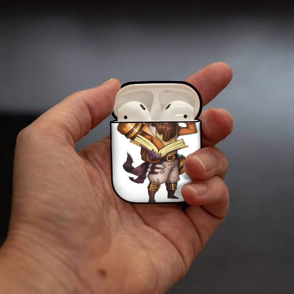 リーグ・オブ・レジェンド League of Legends LOL AirPods 第2世代保護ケース ハードシェル ブラック 耐衝撃・防指紋・カラビナ付き