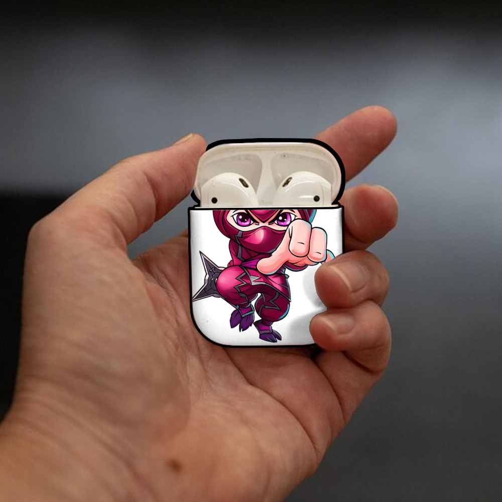 リーグ・オブ・レジェンド League of Legends LOL AirPods 第2世代保護ケース ハードシェル ブラック 耐衝撃・防指紋・カラビナ付き