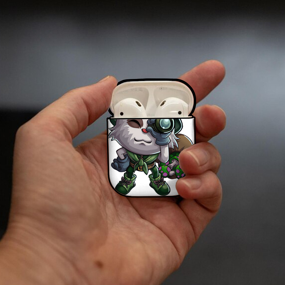 リーグ・オブ・レジェンド League of Legends LOL AirPods 第2世代保護ケース ハードシェル ブラック 耐衝撃・防指紋・カラビナ付き
