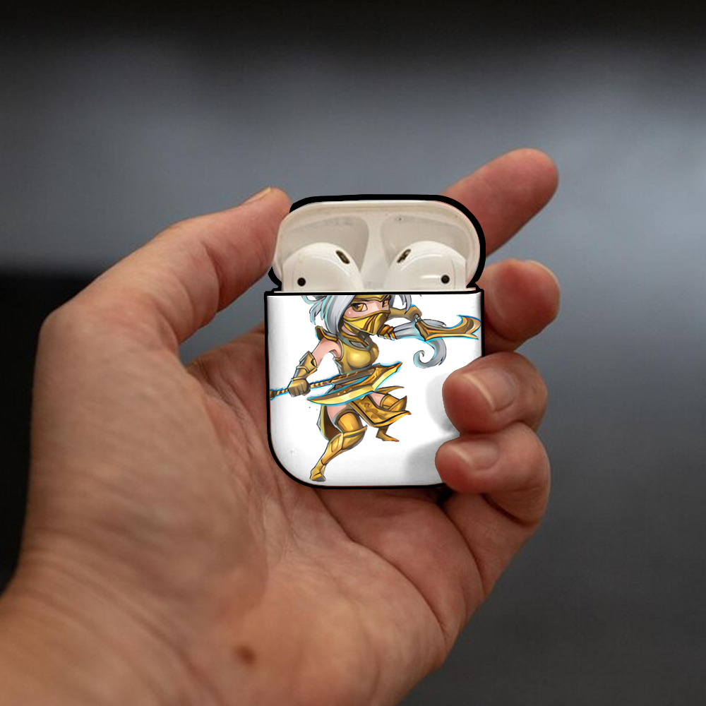 リーグ・オブ・レジェンド League of Legends LOL AirPods 第2世代保護ケース ハードシェル ブラック 耐衝撃・防指紋・カラビナ付き