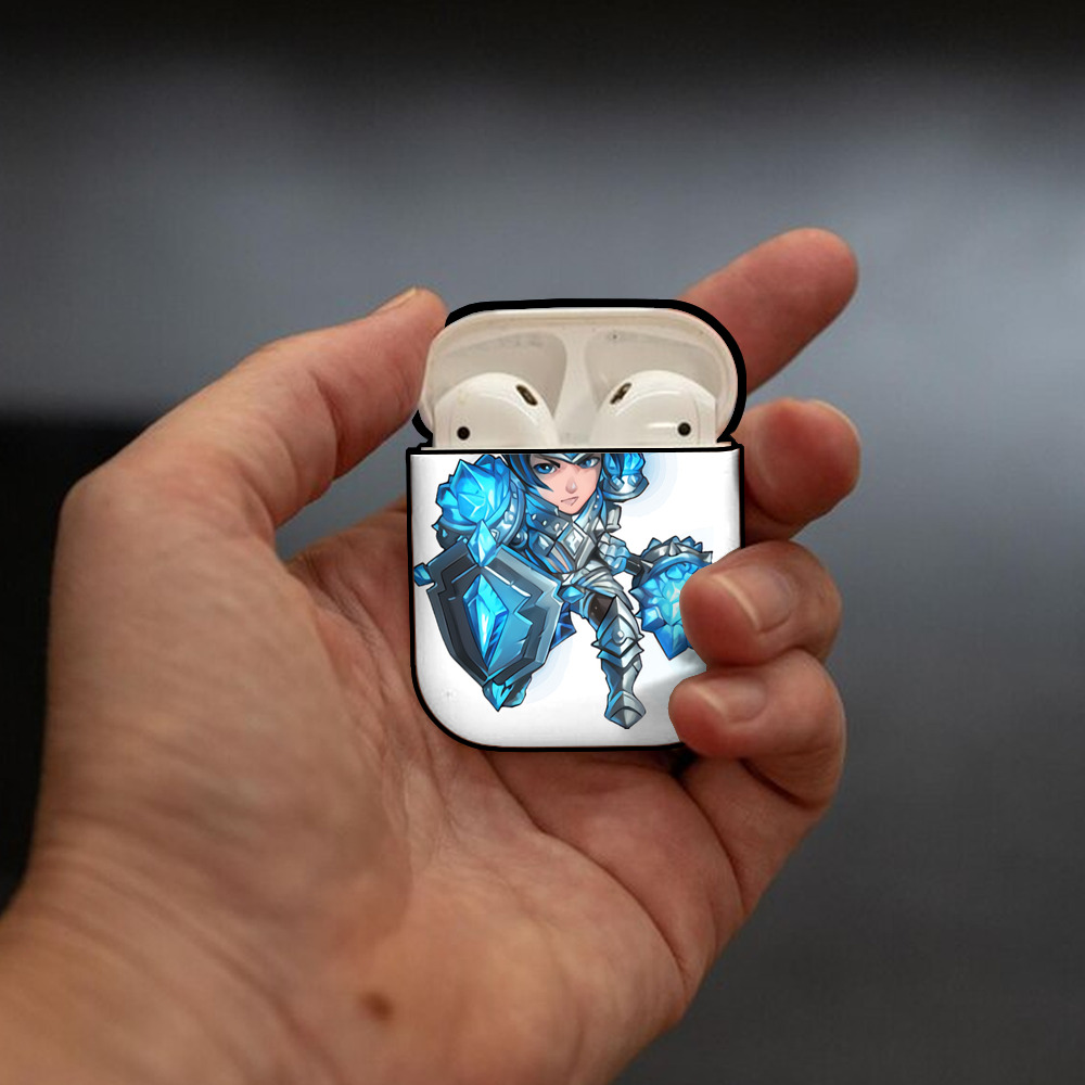 リーグ・オブ・レジェンド League of Legends LOL AirPods 第2世代保護ケース ハードシェル ブラック 耐衝撃・防指紋・カラビナ付き