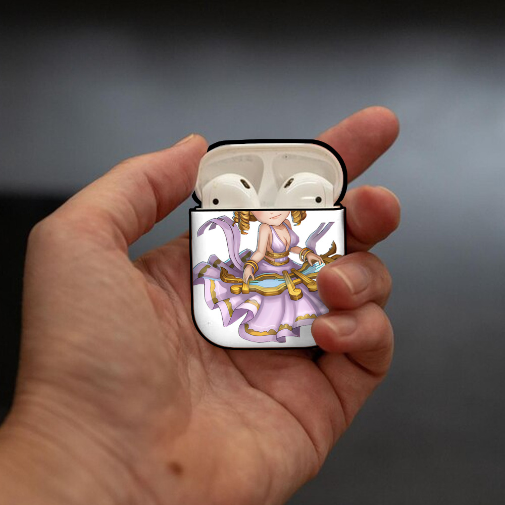 リーグ・オブ・レジェンド League of Legends LOL AirPods 第2世代保護ケース ハードシェル ブラック 耐衝撃・防指紋・カラビナ付き