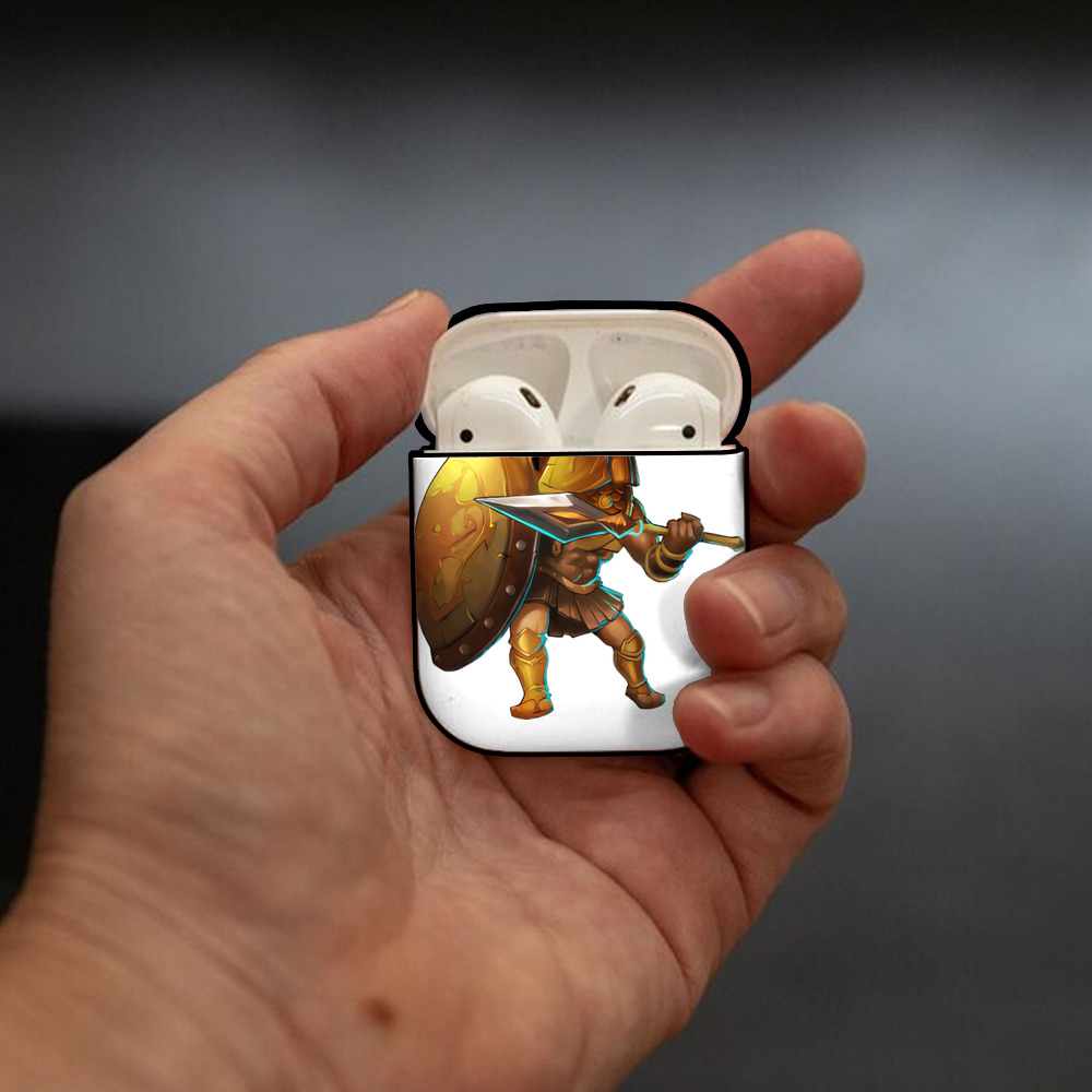 リーグ・オブ・レジェンド League of Legends LOL AirPods 第2世代保護ケース ハードシェル ブラック 耐衝撃・防指紋・カラビナ付き