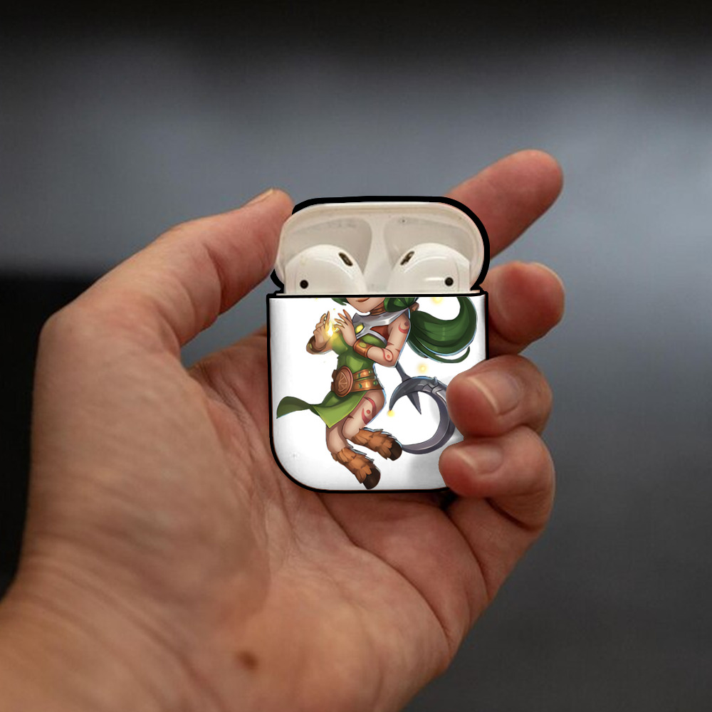 リーグ・オブ・レジェンド League of Legends LOL AirPods 第2世代保護ケース ハードシェル ブラック 耐衝撃・防指紋・カラビナ付き