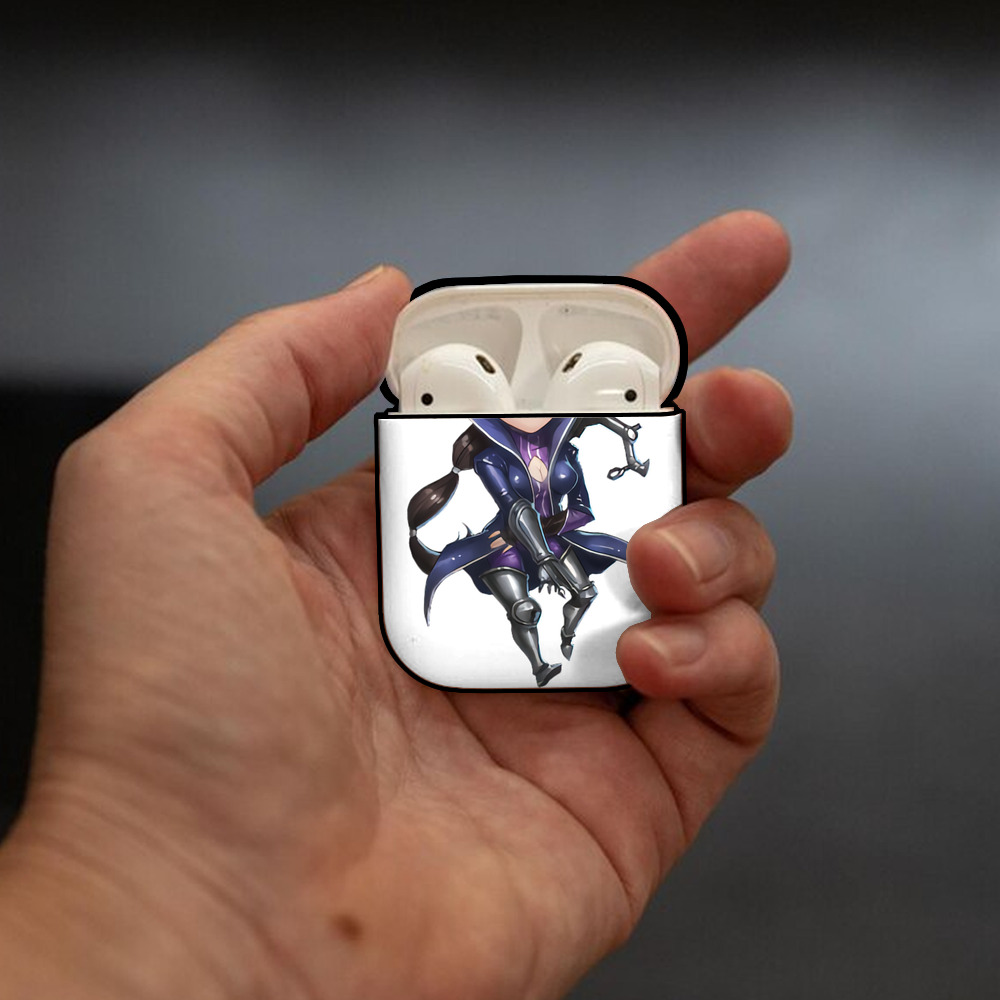 リーグ・オブ・レジェンド League of Legends LOL AirPods 第2世代保護ケース ハードシェル ブラック 耐衝撃・防指紋・カラビナ付き