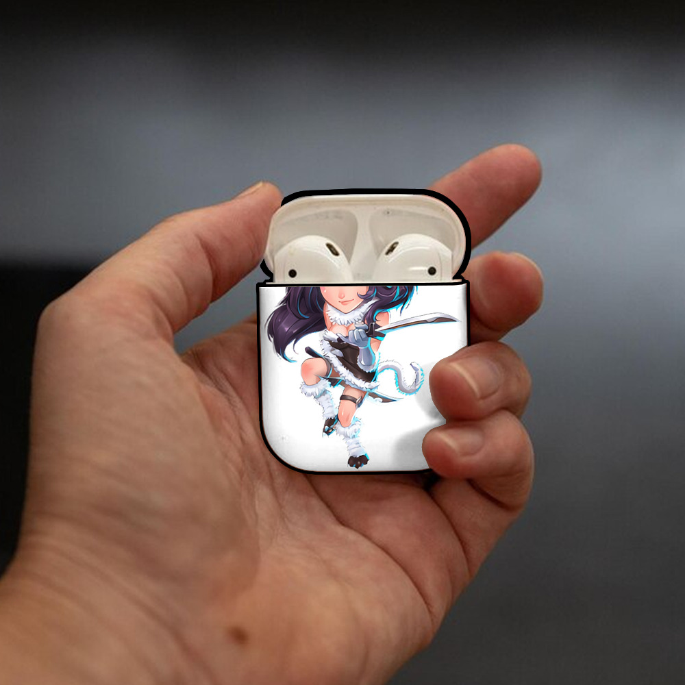 リーグ・オブ・レジェンド League of Legends LOL AirPods 第2世代保護ケース ハードシェル ブラック 耐衝撃・防指紋・カラビナ付き