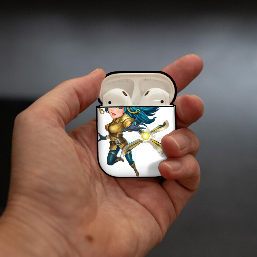 リーグ・オブ・レジェンド League of Legends LOL AirPods 第2世代保護ケース ハードシェル ブラック 耐衝撃・防指紋・カラビナ付き