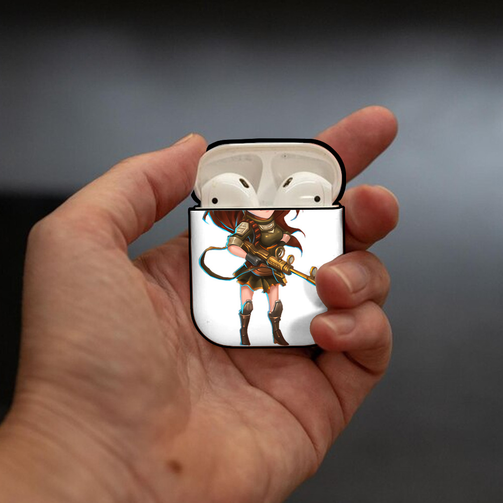 リーグ・オブ・レジェンド League of Legends LOL AirPods 第2世代保護ケース ハードシェル ブラック 耐衝撃・防指紋・カラビナ付き
