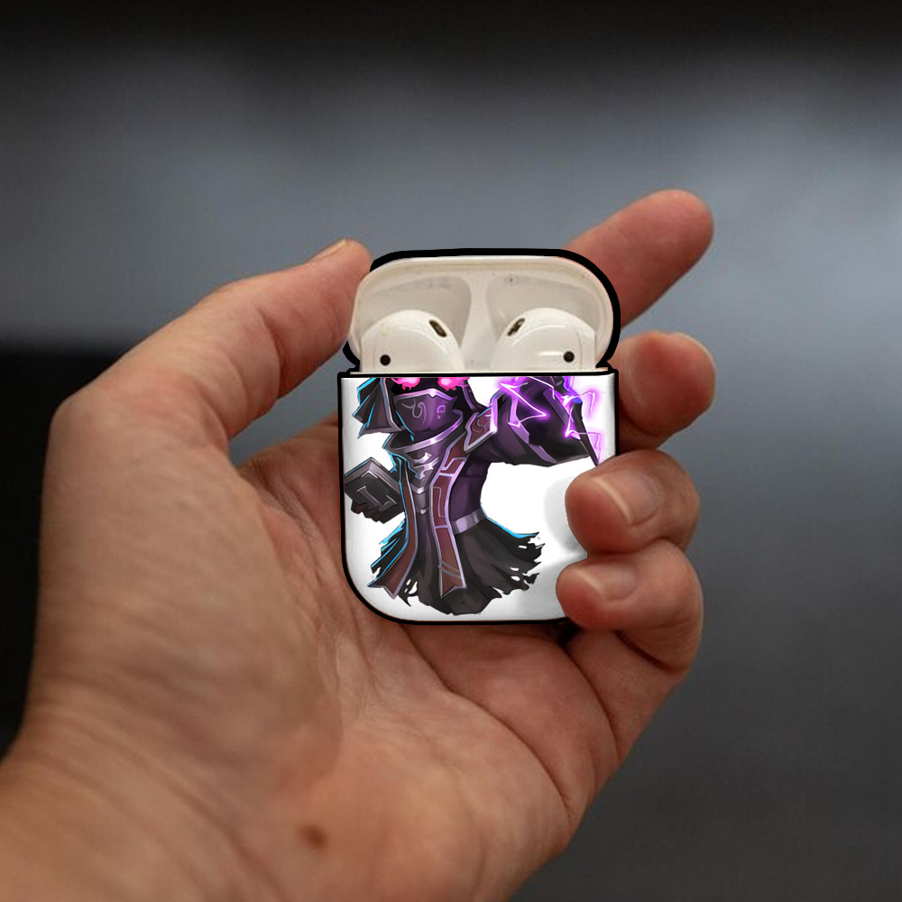 リーグ・オブ・レジェンド League of Legends LOL AirPods 第2世代保護ケース ハードシェル ブラック 耐衝撃・防指紋・カラビナ付き