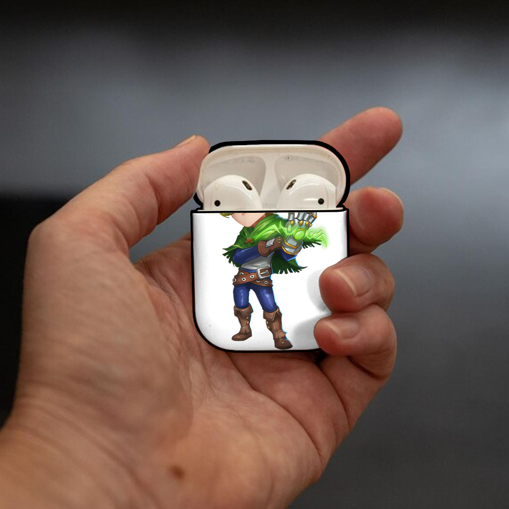 リーグ・オブ・レジェンド League of Legends LOL AirPods 第2世代保護ケース ハードシェル ブラック 耐衝撃・防指紋・カラビナ付き