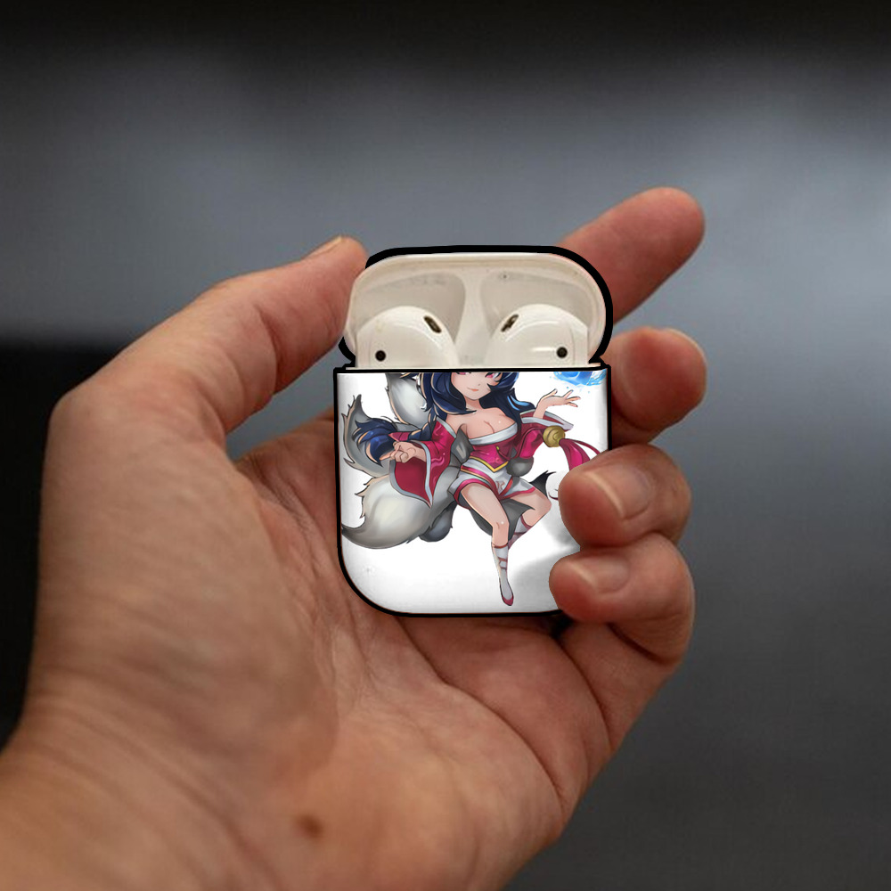 リーグ・オブ・レジェンド League of Legends LOL AirPods 第2世代保護ケース ハードシェル ブラック 耐衝撃・防指紋・カラビナ付き