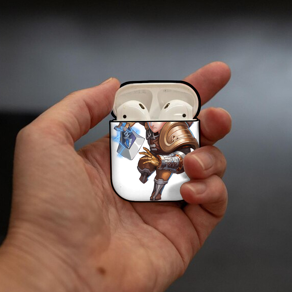 リーグ・オブ・レジェンド League of Legends LOL AirPods 第2世代保護ケース ハードシェル ブラック 耐衝撃・防指紋・カラビナ付き