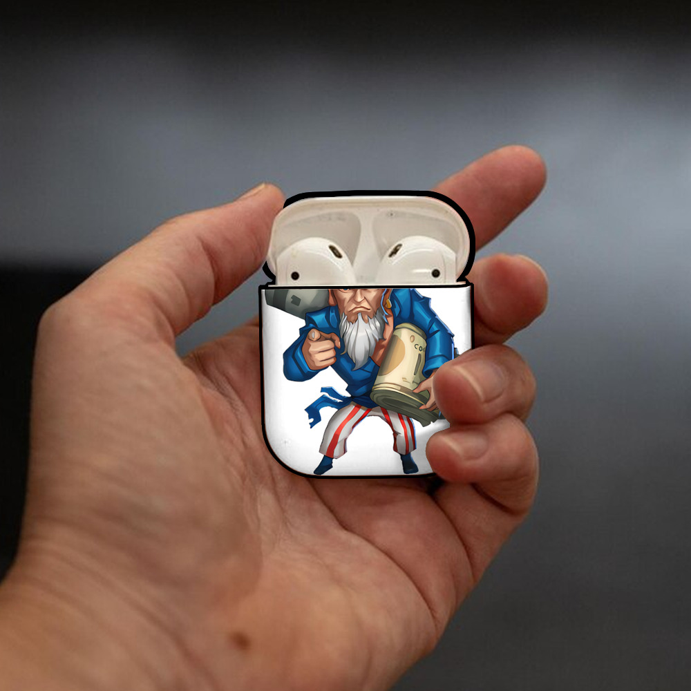 リーグ・オブ・レジェンド League of Legends LOL AirPods 第2世代保護ケース ハードシェル ブラック 耐衝撃・防指紋・カラビナ付き