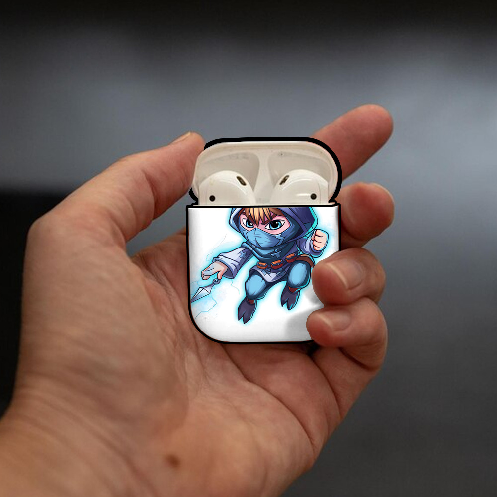 リーグ・オブ・レジェンド League of Legends LOL AirPods 第2世代保護ケース ハードシェル ブラック 耐衝撃・防指紋・カラビナ付き