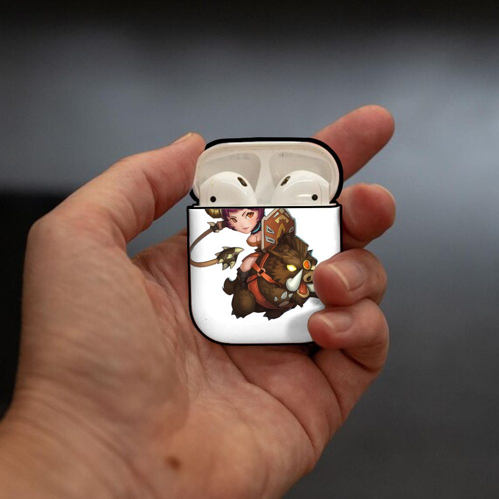 リーグ・オブ・レジェンド League of Legends LOL AirPods 第2世代保護ケース ハードシェル ブラック 耐衝撃・防指紋・カラビナ付き
