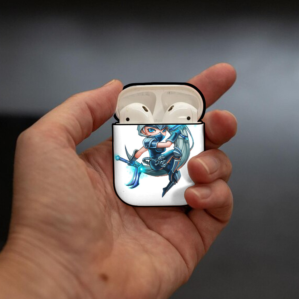 リーグ・オブ・レジェンド League of Legends LOL AirPods 第2世代保護ケース ハードシェル ブラック 耐衝撃・防指紋・カラビナ付き