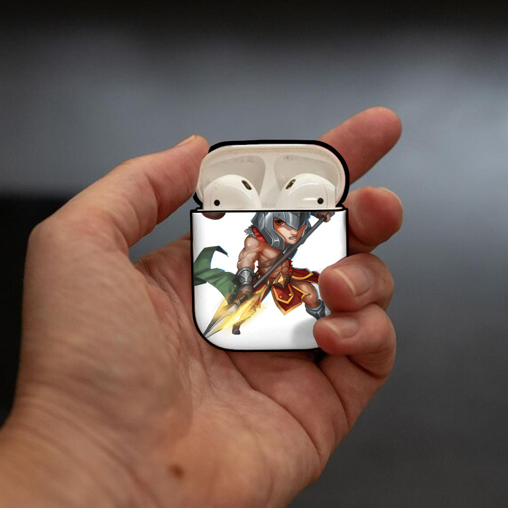 リーグ・オブ・レジェンド League of Legends LOL AirPods 第2世代保護ケース ハードシェル ブラック 耐衝撃・防指紋・カラビナ付き