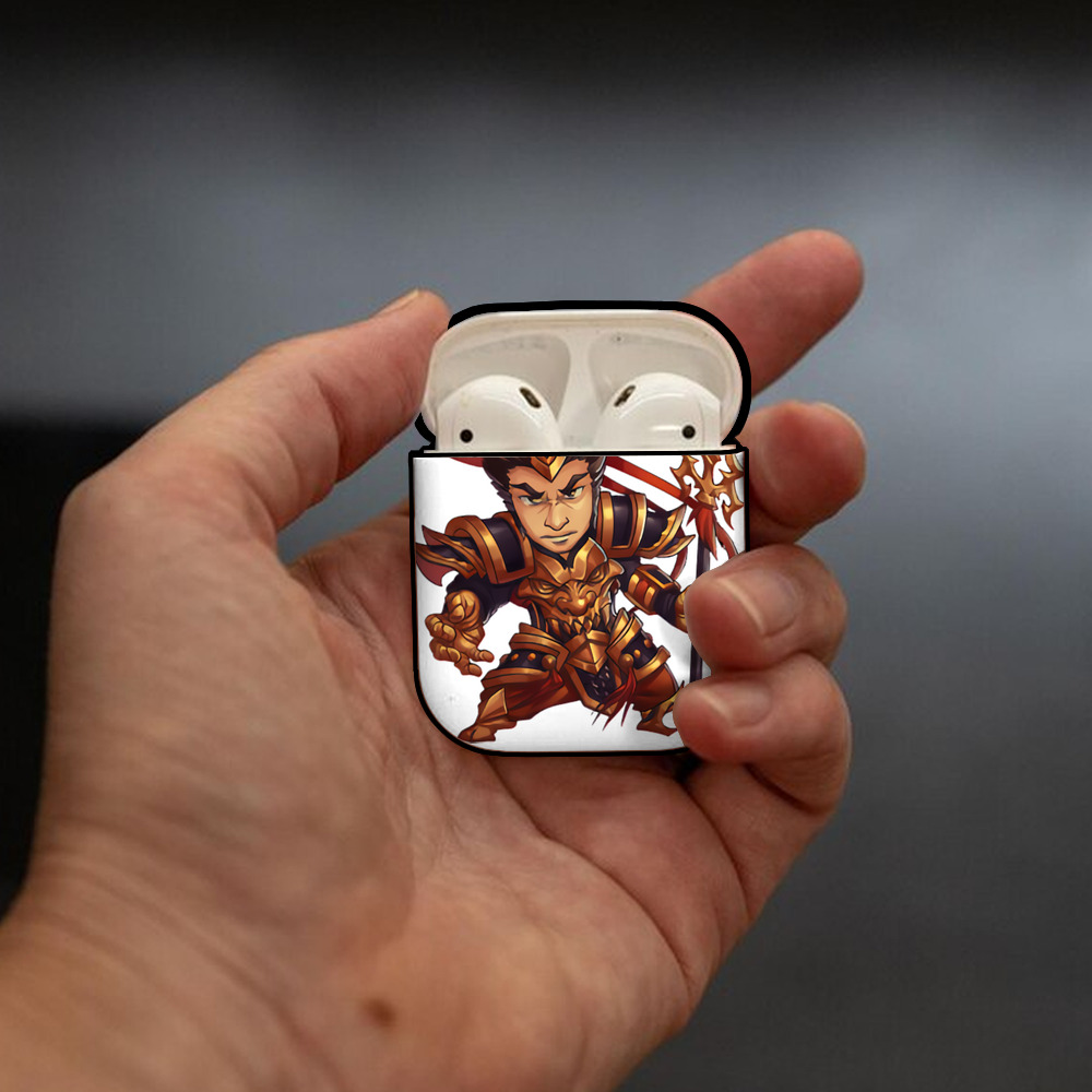 リーグ・オブ・レジェンド League of Legends LOL AirPods 第2世代保護ケース ハードシェル ブラック 耐衝撃・防指紋・カラビナ付き