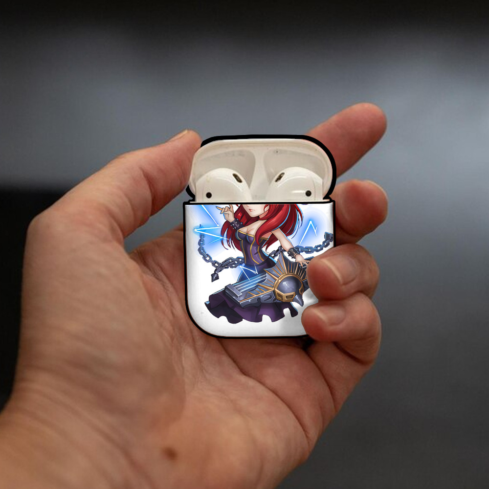 リーグ・オブ・レジェンド League of Legends LOL AirPods 第2世代保護ケース ハードシェル ブラック 耐衝撃・防指紋・カラビナ付き