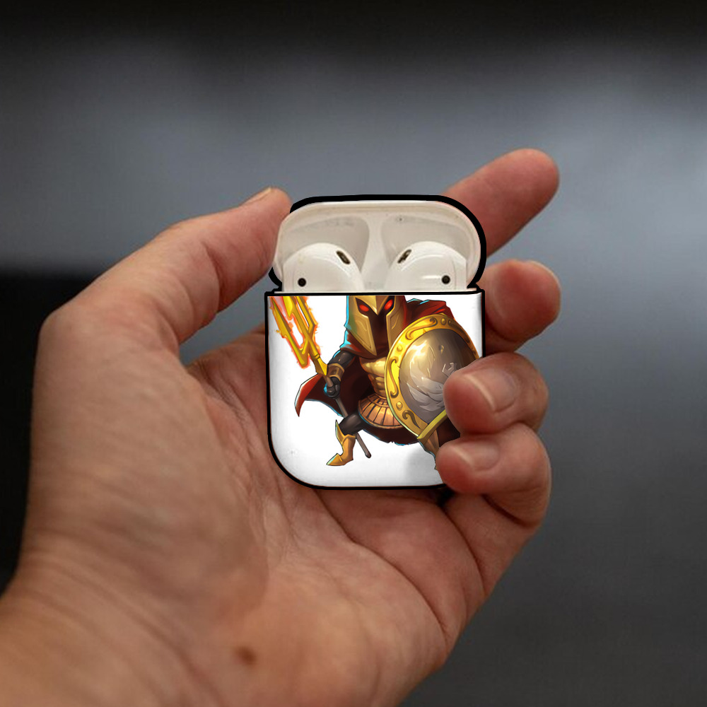 リーグ・オブ・レジェンド League of Legends LOL AirPods 第2世代保護ケース ハードシェル ブラック 耐衝撃・防指紋・カラビナ付き
