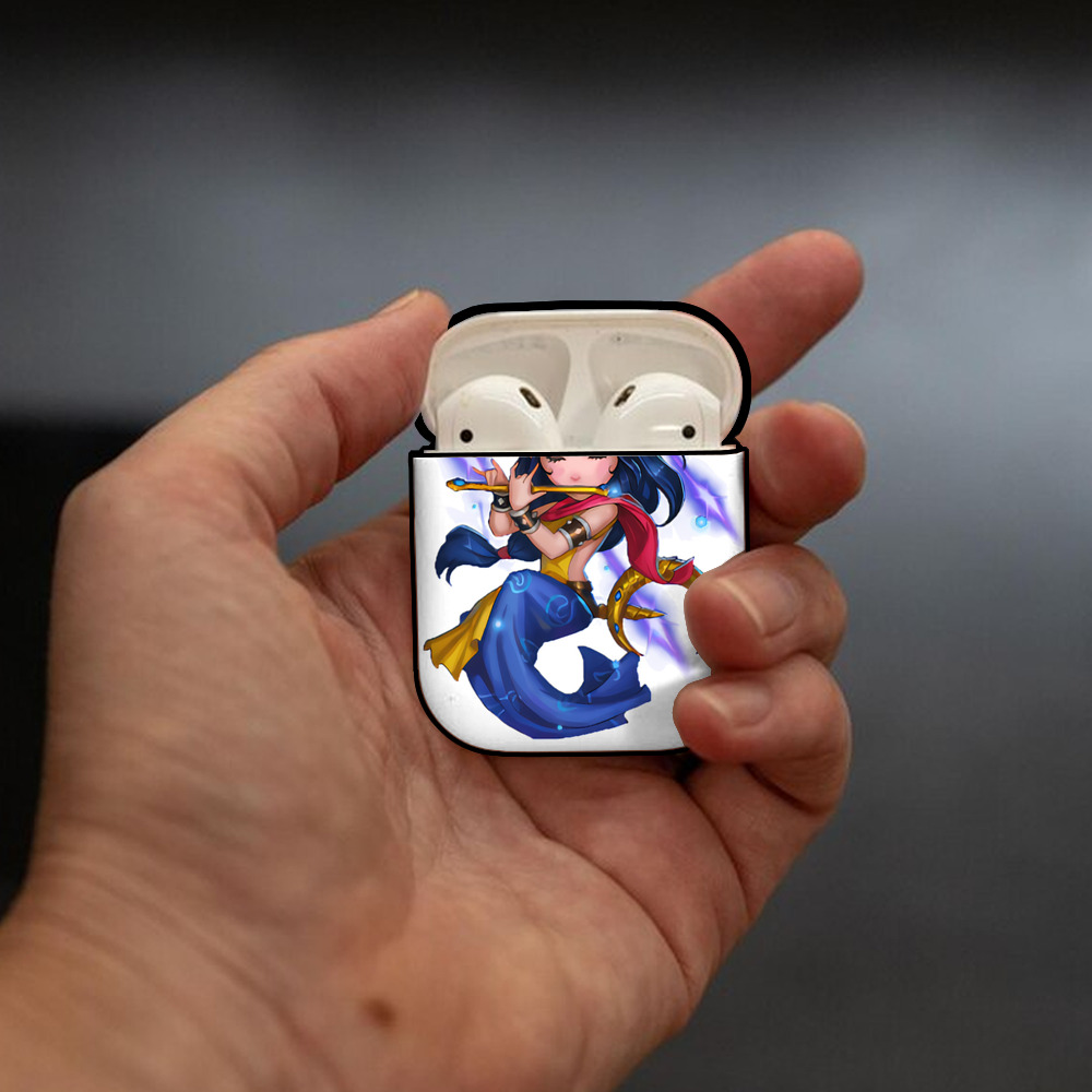 リーグ・オブ・レジェンド League of Legends LOL AirPods 第2世代保護ケース ハードシェル ブラック 耐衝撃・防指紋・カラビナ付き