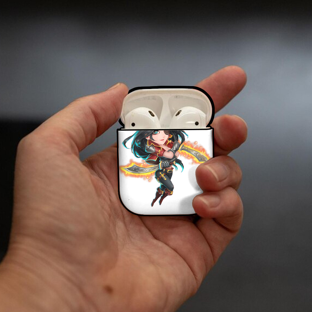 リーグ・オブ・レジェンド League of Legends LOL AirPods 第2世代保護ケース ハードシェル ブラック 耐衝撃・防指紋・カラビナ付き