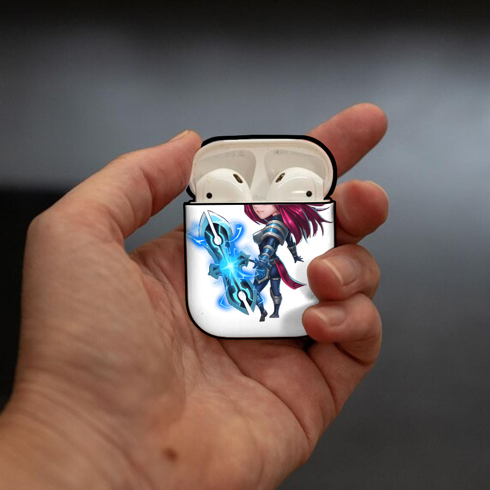 リーグ・オブ・レジェンド League of Legends LOL AirPods 第2世代保護ケース ハードシェル ブラック 耐衝撃・防指紋・カラビナ付き