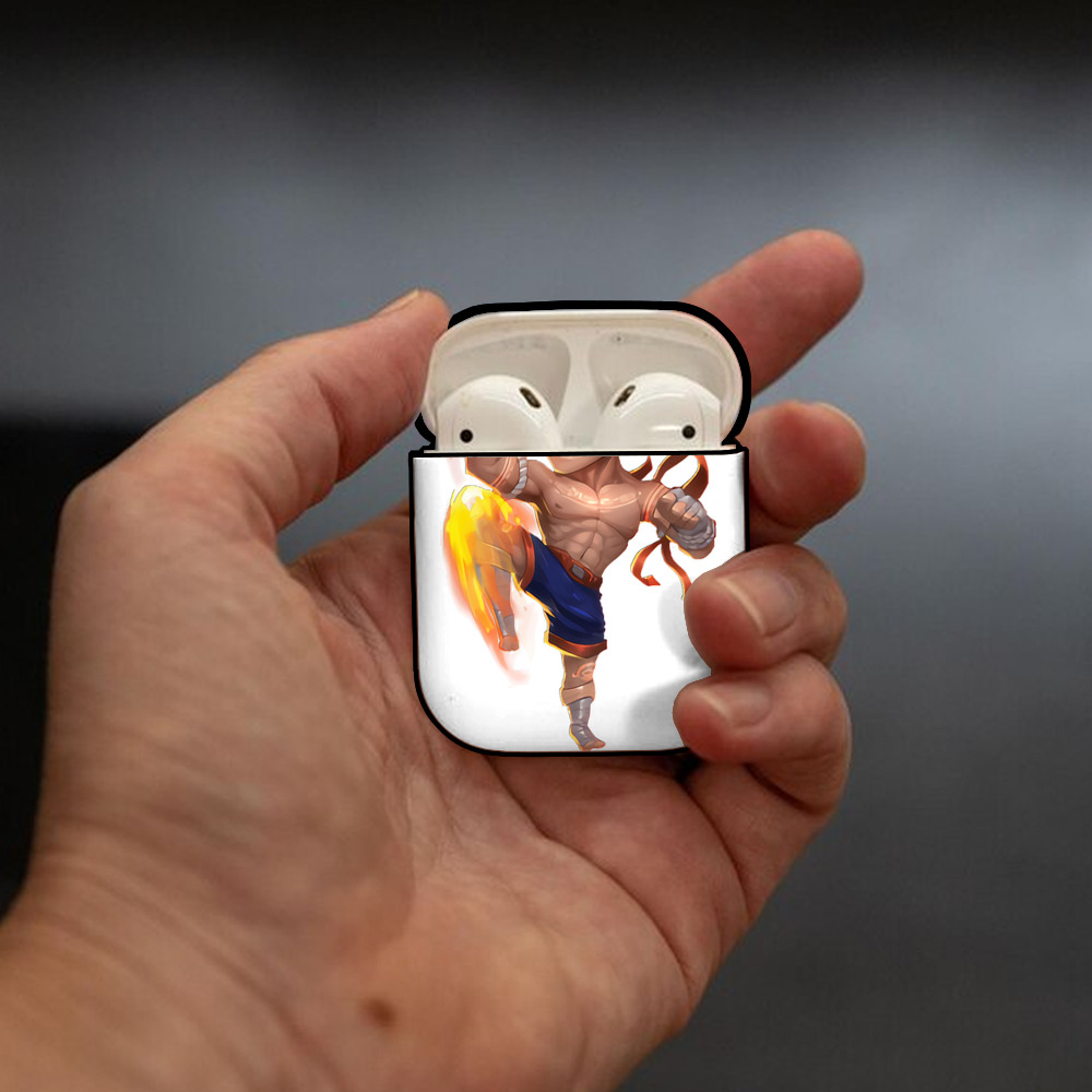 リーグ・オブ・レジェンド League of Legends LOL AirPods 第2世代保護ケース ハードシェル ブラック 耐衝撃・防指紋・カラビナ付き