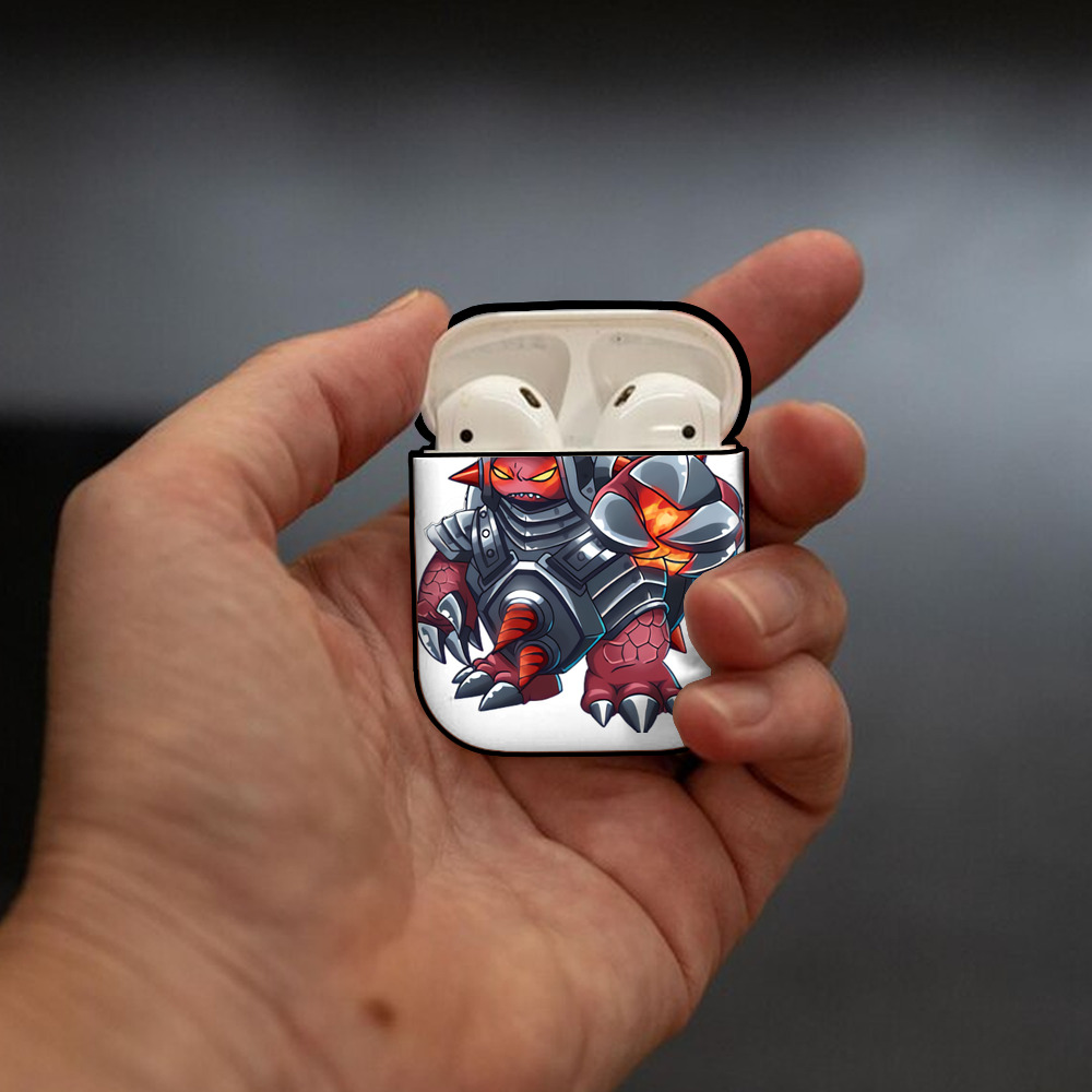 リーグ・オブ・レジェンド League of Legends LOL AirPods 第2世代保護ケース ハードシェル ブラック 耐衝撃・防指紋・カラビナ付き