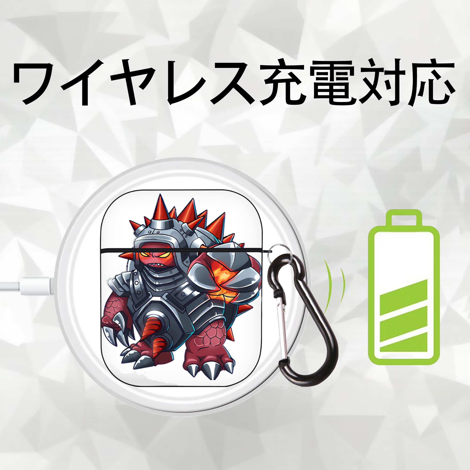 リーグ・オブ・レジェンド League of Legends LOL AirPods 第2世代保護ケース ハードシェル ブラック 耐衝撃・防指紋・カラビナ付き