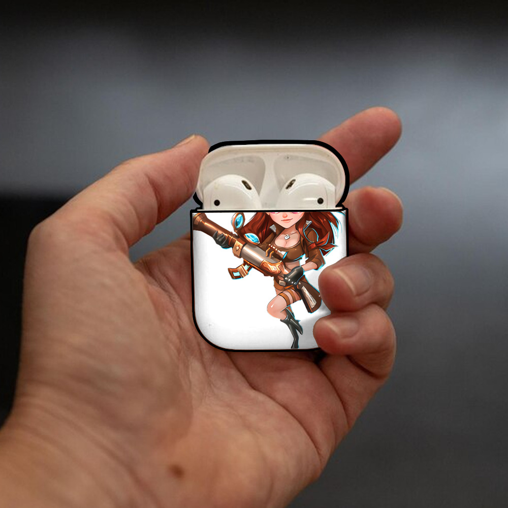 リーグ・オブ・レジェンド League of Legends LOL AirPods 第2世代保護ケース ハードシェル ブラック 耐衝撃・防指紋・カラビナ付き