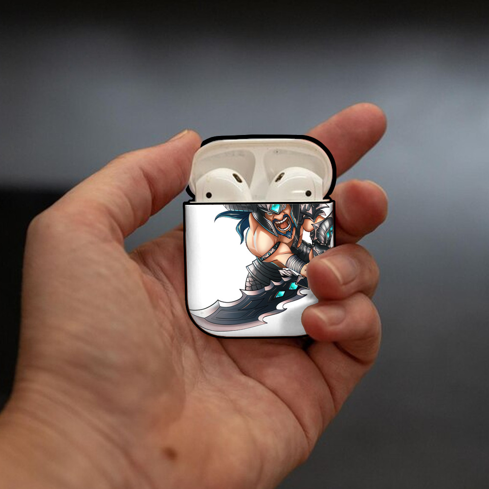 リーグ・オブ・レジェンド League of Legends LOL AirPods 第2世代保護ケース ハードシェル ブラック 耐衝撃・防指紋・カラビナ付き