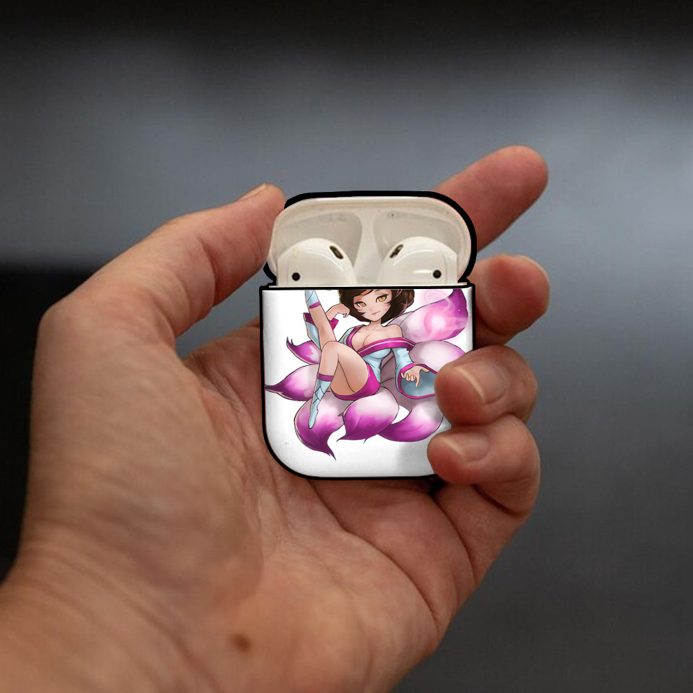 リーグ・オブ・レジェンド League of Legends LOL AirPods 第2世代保護ケース ハードシェル ブラック 耐衝撃・防指紋・カラビナ付き