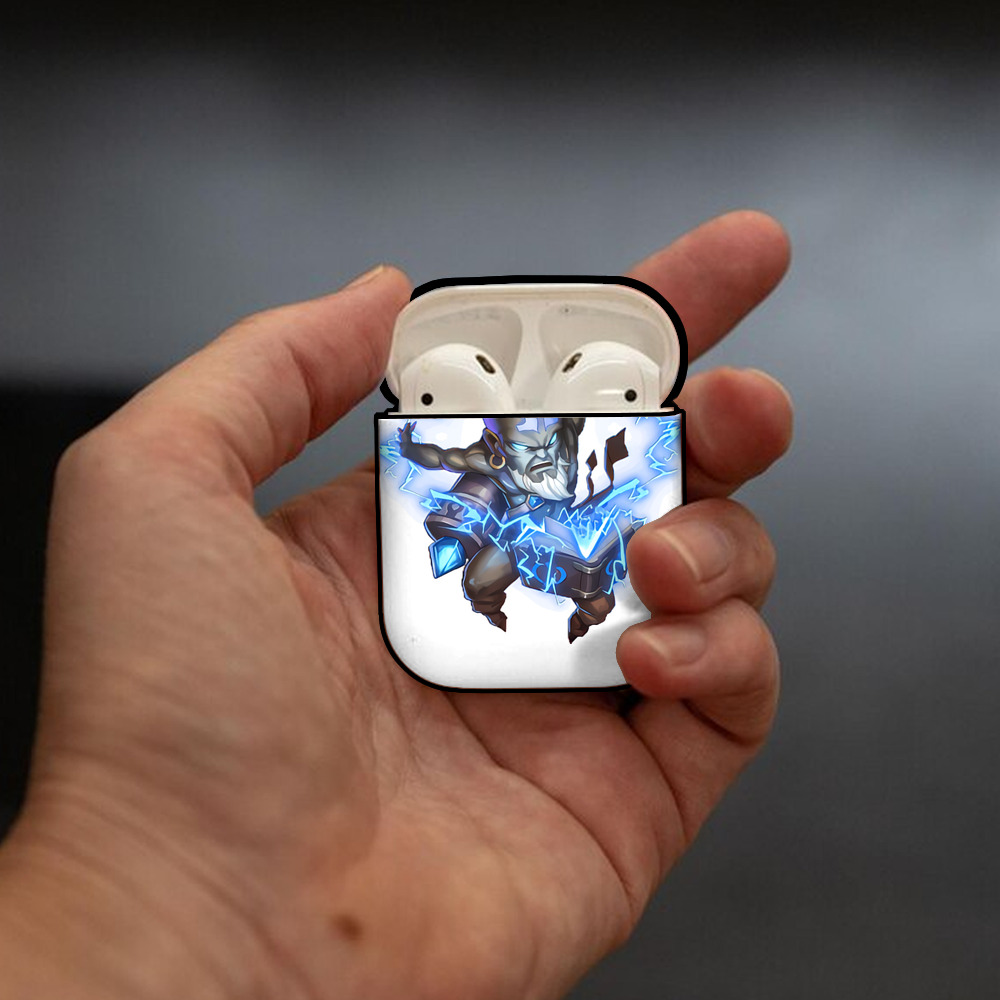 リーグ・オブ・レジェンド League of Legends LOL AirPods 第2世代保護ケース ハードシェル ブラック 耐衝撃・防指紋・カラビナ付き