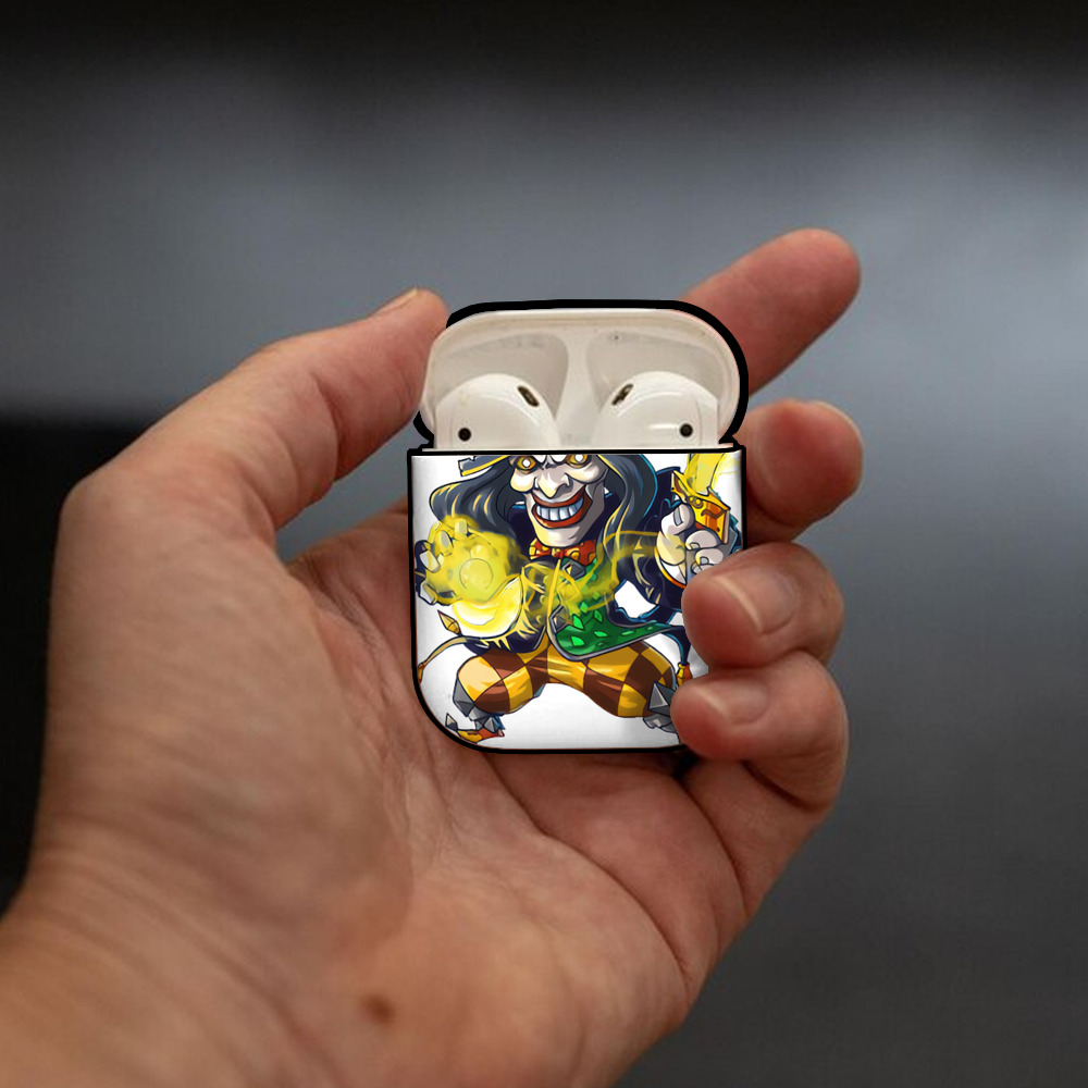 リーグ・オブ・レジェンド League of Legends LOL AirPods 第2世代保護ケース ハードシェル ブラック 耐衝撃・防指紋・カラビナ付き
