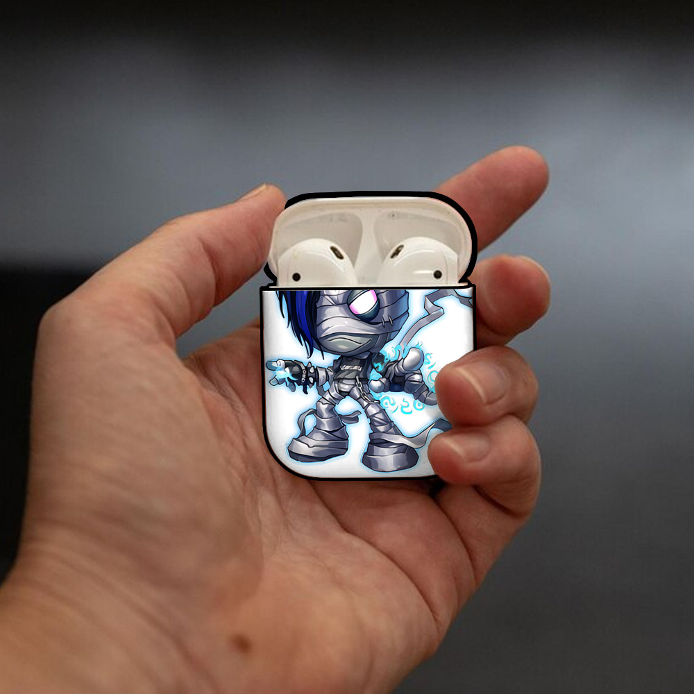 リーグ・オブ・レジェンド League of Legends LOL AirPods 第2世代保護ケース ハードシェル ブラック 耐衝撃・防指紋・カラビナ付き