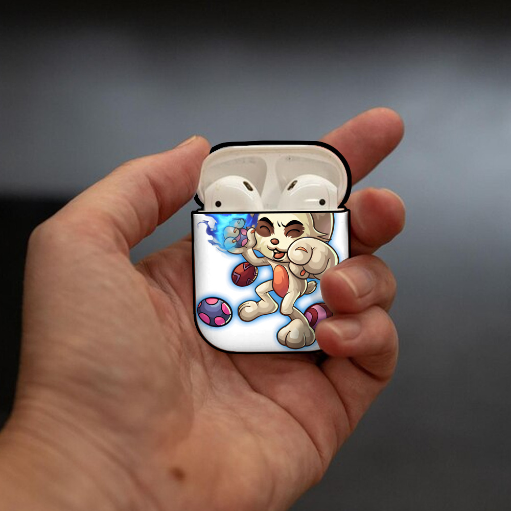 リーグ・オブ・レジェンド League of Legends LOL AirPods 第2世代保護ケース ハードシェル ブラック 耐衝撃・防指紋・カラビナ付き