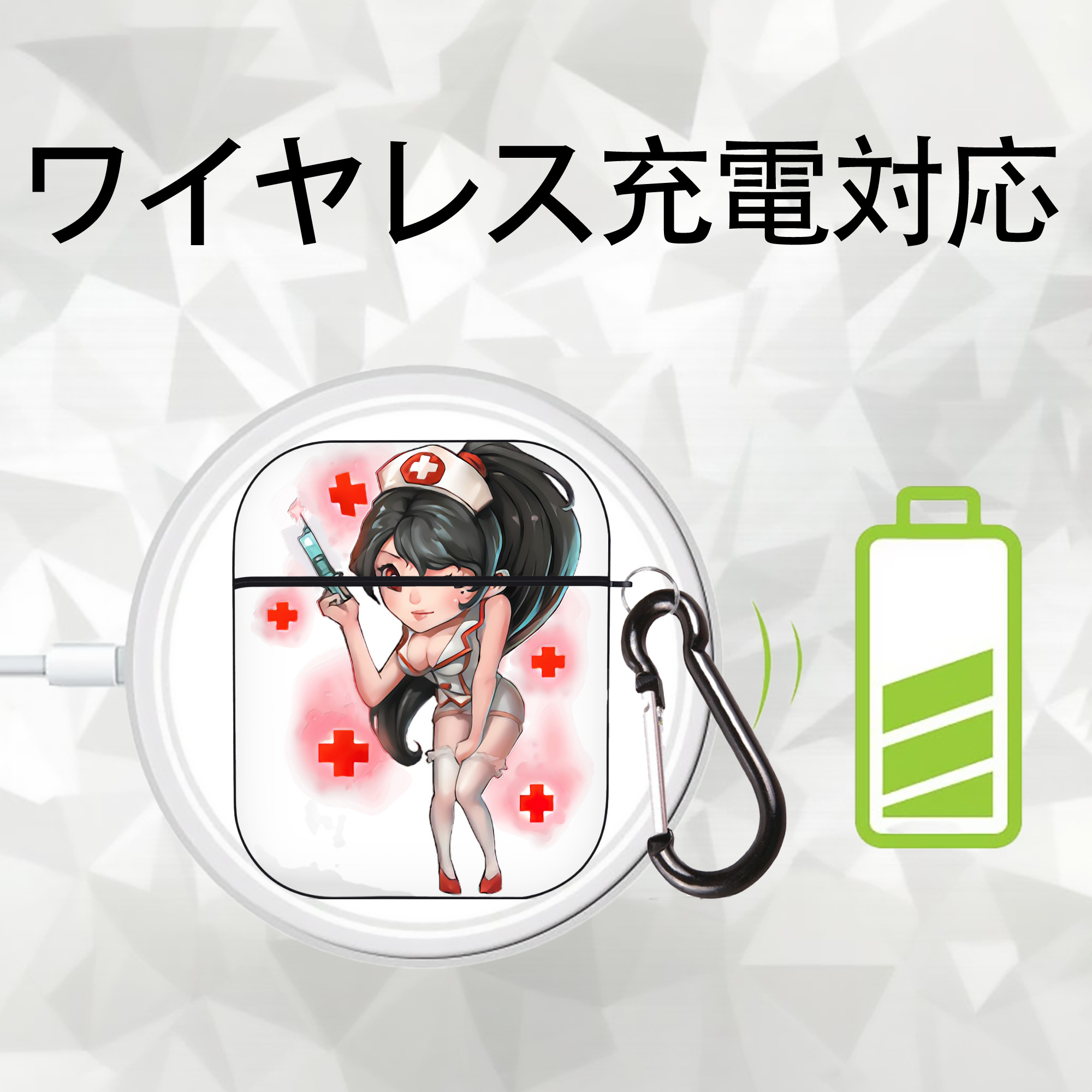 リーグ・オブ・レジェンド League of Legends LOL AirPods 第2世代保護ケース ハードシェル ブラック 耐衝撃・防指紋・カラビナ付き