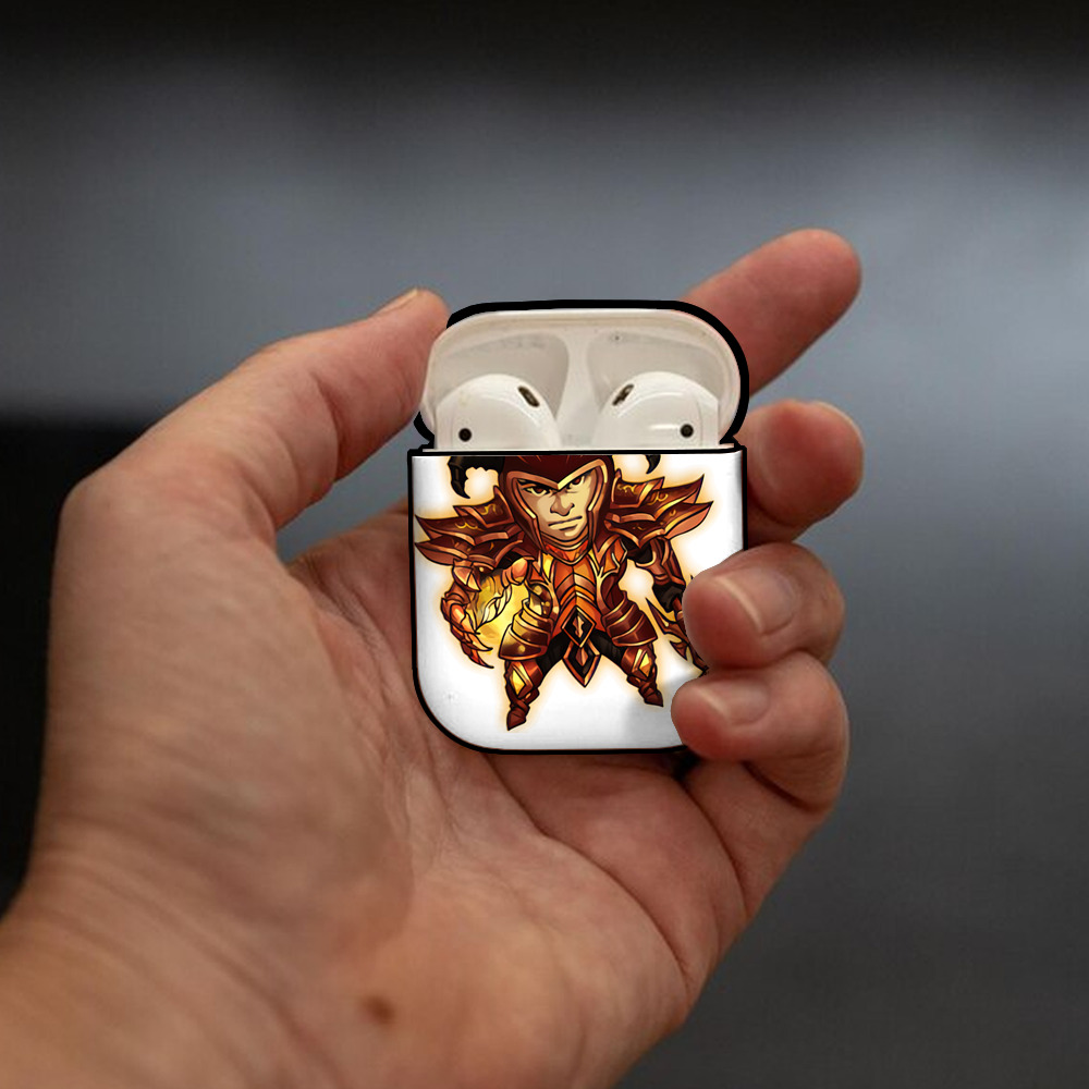 リーグ・オブ・レジェンド League of Legends LOL AirPods 第2世代保護ケース ハードシェル ブラック 耐衝撃・防指紋・カラビナ付き