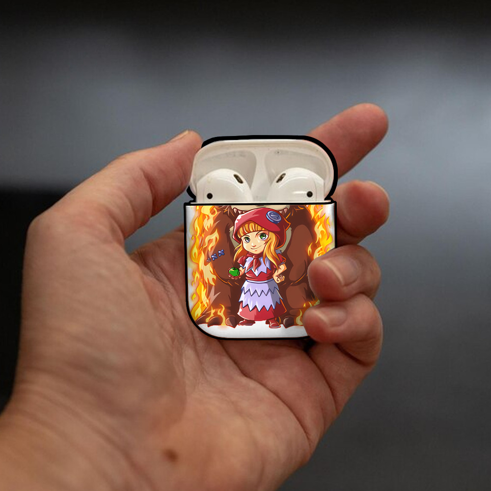リーグ・オブ・レジェンド League of Legends LOL AirPods 第2世代保護ケース ハードシェル ブラック 耐衝撃・防指紋・カラビナ付き